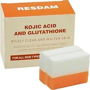 Kojic Acid Soap Bar, Glutathione, Shea Butter, Blood Orange Extract, Dark Spot Remover,Lighten skin tone, Nourishing Skin for Women and Men(2 Pack) (1)