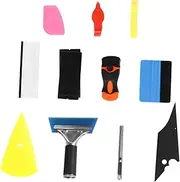 Anneome 11 Pieces Car Vinyl Wrap Tool Kit Complete Vehicle Sticker Installation with Squeegee Felt Scraper and Cutter for Easy Vinyl Window Tint and Decal Application