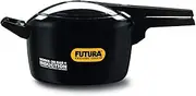 Futura 5-Litre Hard Anodized Induction Compatible Pressure Cooker, Small, Black