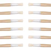 12x Jasart Soft Hog Bristle Round Size 8 Art/Craft Paint/Colour Brush Series 582