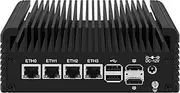 HUNSN Micro Firewall Appliance, Mini PC, OPNsense, VPN, Router PC, Core 3 N355, RJ43, 4 x 2.5GbE I226-V, 2 x HDMI, DP, TF, Type-C, 16G DDR5 RAM, 256G SSD