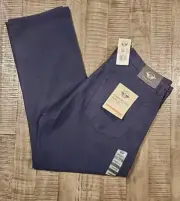 NWT Dockers Chino Pants Men Size 36×28 Navy Blue Comfort Knit Jean Cut