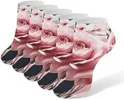 [LPSADGF] Floral Socks Low Cut Ankle Sock Athletic Running Low Cut Socks Thin Soft Ankle Socks Unisex, White
