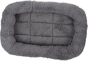 Happyyami Pet Mat Kennel Pad Pet Sleeping Sofa Soft Pet Bed Heated Kennel Dog Cot Bed Plush Dog Bed Blanket Extra Large Dog Beds Dog Bed with Canopy Soft Pet Sofa Puppies Doggy Cloth Grey