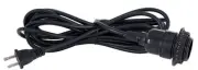 B&P Lamp® Black Color, 15' Long 18/2 Svt Cord Set With Black Uno Socket