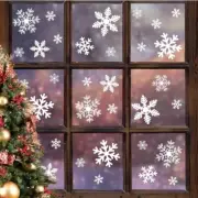 135Pcs Christmas Window Clings Snowflakes Window Decals Static Window Stickers.