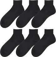 fukuske(福助) FUN 3FZ02WVQ Men's Socks, Reversible Short Socks, 6 Pairs Set, Plain, No Left & Right