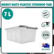Large Storage Box Heavy Duty Plastic Tub Stackable Lid Organiser Containers Box*