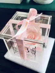 Single Rose Acrylic Box - Create Your Own