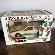 VTG 1986 Bburago 1:24 Diecast Car: Italia 90 Ferrari 308 GTB Testarossa Boxed