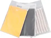 Svaldo T Shirt Shipping Bag, 10x13 inch, Pack of 50, Resealable Ziplock Plastic Packaging Bags for Small Business, 3 Mil Thick Durable Mailing Bags with Handle for Business Packing Travel, Frosted