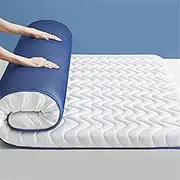 Latex Mattresses Thicken Japanese Floor Futon Mattress 6cm(2.36In) Home Bedroom Soft Tatami Mat Dormitory Student Sponge Bed Mat(White-B,180 * 200CM)