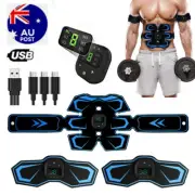 Rechargeable EMS Abdominal Muscle Stimulator ABS Trainer Toner Fitness Belt
