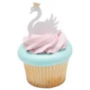 Mini Princess Swan Cake Picks (72 Pieces) Princess Themed Cake Decor