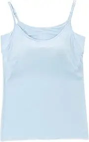 [Seabreeze] Sea Breeze Camisole with Cup, Women's, Inner Liner, 1 Piece, Cool to Touch, Antibacterial, Odor Resistant, Blue, LL