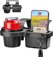 Car Door Organizer,Car Storage Box Door Organizer - Small Phone Mount Container with Hooks, Organization and Storage for Cable Management Water Bottle Keys