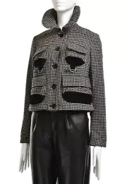 NWT! WOOLRICH Women's Clayton Jacket Hunting Fishing Wool Houndstooth Size XS