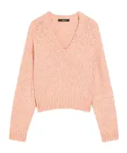 Cotton and alpaca yarn cropped jumper M Nude