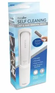 Fuzz Free Self Cleaning Lint & Hair Removal Brush Portable Reusable No Batt Req