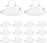 30 Pcs Car Glass Windshield Sunshade Suction Cups Aquarium Pipe Suction Cups Clear Christmas Suction Cups with Loops for Kitchen Bathroom Office Glass Window