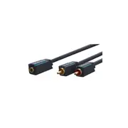 Clicktronic 0.1m Audio Connector/Cable 3.5mm Female to Stereo RCA Male Adapter