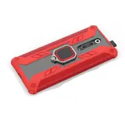 2 Pcs Iron Warrior Shockproof PC + TPU Protective Case with Magnetic Ring Holder for Xiaomi Redmi K20 Pro (Red)