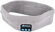 Wireless Bluetooth Stereo Earphone Headphone Sports Sleep Headset Headband w/Mic (Light Grey)