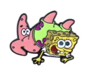 SpongeBob SquarePants Friend Patrick Laying on Bob Enamel Metal Pin NEW UNUSED