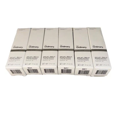 Six The Ordinary AHA 30% + BHA 2% Peeling Solution 1oz 30ml BRAND NEW IN BOX