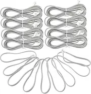 SECFOU 10pcs PC Telephone Line Cord Extension for Office Hotel Durable Wire Copper Core Easy Installation Use for Fax Answering Machine