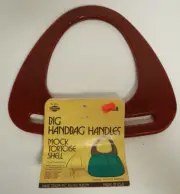 Traum Big Handbag Handles Mock Tortoise Shell No. 356 Plastic Handles 11" Wide