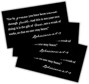 Ephesians 2:8-9 Bible Verse By Grace Through Faith Not Works You Have Been Saved 30pk 2x3.5” NIV Scripture Baptism Gift Cards Baptist