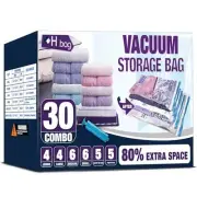Vacuum Storage Bags, 30-Pack Space Saver Vacuum Storage Bags, Vacuum Seal