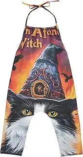 Toddler Romper Baby Jumpsuits Girls Halloween Witch Cat Gothic Overall Halter Mermaid Summer Clothing 12m