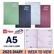 2025 A5 Planner Diary Week To View PVC Soft Cover Journal Business Office AU