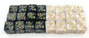Black & White Pearlescent +/- Marker Dice For Magic The Gathering MTG