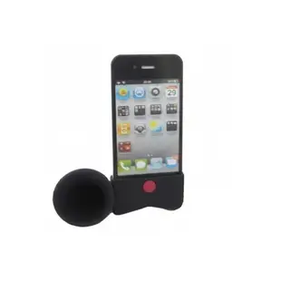 iphone留聲機造型 擴音喇叭(黑)