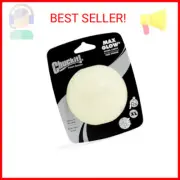 Chuckit! Max Glow Ball Dog Toy - Glows in the Dark - Made from Durable Rubber -