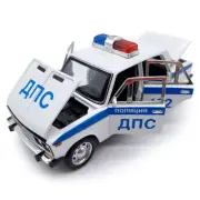 1:24 Lada Police Car Model Diecast Toy Cars Metal Vehicle Pull Back Boys Toys