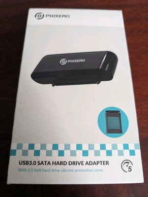 Phixero USB3.0 & TypeC Sata Hard Drive Adapter with soft silicone case 0.5m cabl