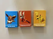 NEW Bundle - Pokemon Battle Academy 2022 Pikachu Cinderace And Eevee Deck V