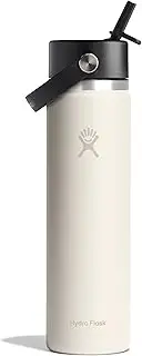 Hydro Flask 24 Oz Wide Mouth Flex Straw Cap Ivory