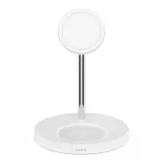 Belkin BOOSTCHARGE PRO 2-in-1 Wireless Charger Stand - With MagSafe 15W - White