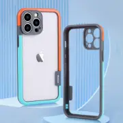 For iPhone 15 14 13 Pro Max Bumper Frame Case Soft TPU Silicone Camera Cover