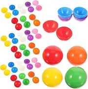 COSMEVIVI 40 pcs Sphere Balls Plastic Raffle Drawing Balls for Games DIY Crafts Party Decorations Lightweight Openable Design for Surprises Fun Activities