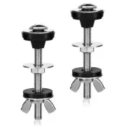 2 Pcs Universal Toilet Tank to Bowl Bolts with Rubber Washers Gaskets Wing Nuts