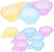 HONMEET 10Pcs Stackable Hair Dye Bowls Durable Hair Coloring Mixing Containers for Salon and DIY Use Comfortable Grip and Safe Hairdressing Accessories for Professionals