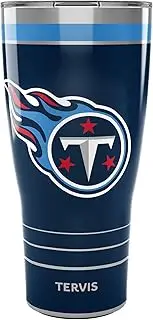 Tervis Traveler NFL Tennessee Titans - MVP Triple Walled Insulated Tumbler Travel Cup Keeps Drinks Cold & Hot, 30oz, Stainless Steel