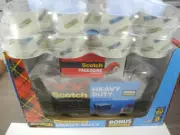 Scotch Packaging Tape Heavy Duty Shipping, Clear, 1.88 in. x 54.6 yd, 40 Rolls