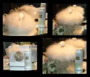 Green Tea & Cucumber ~ 6 oz Perfumed Dusting Bath Powder with Puff & Stand